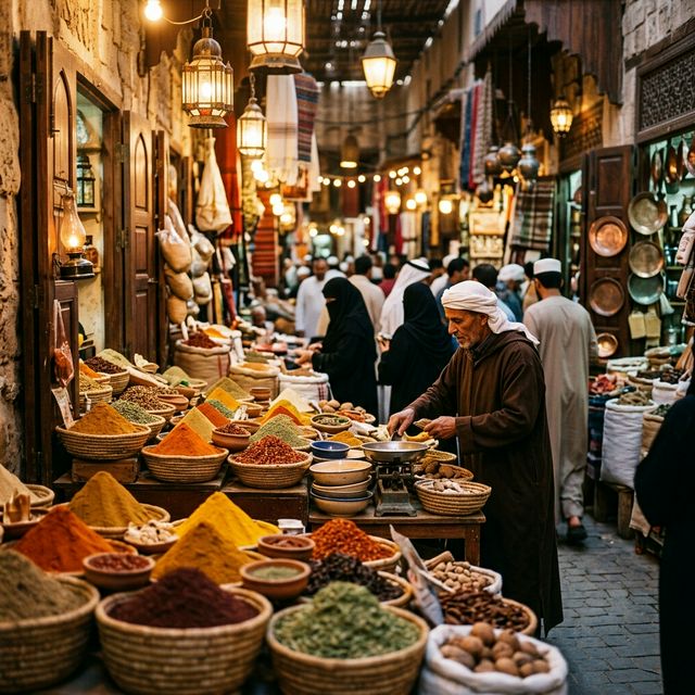Marché traditionnel vibrant