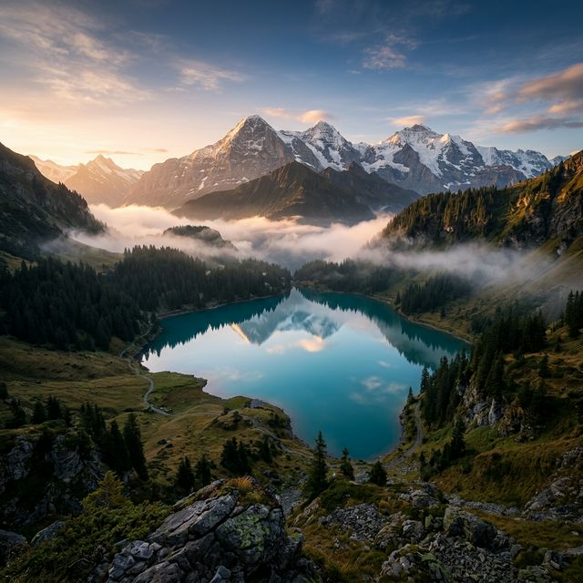 Paysage de montagne majestueux